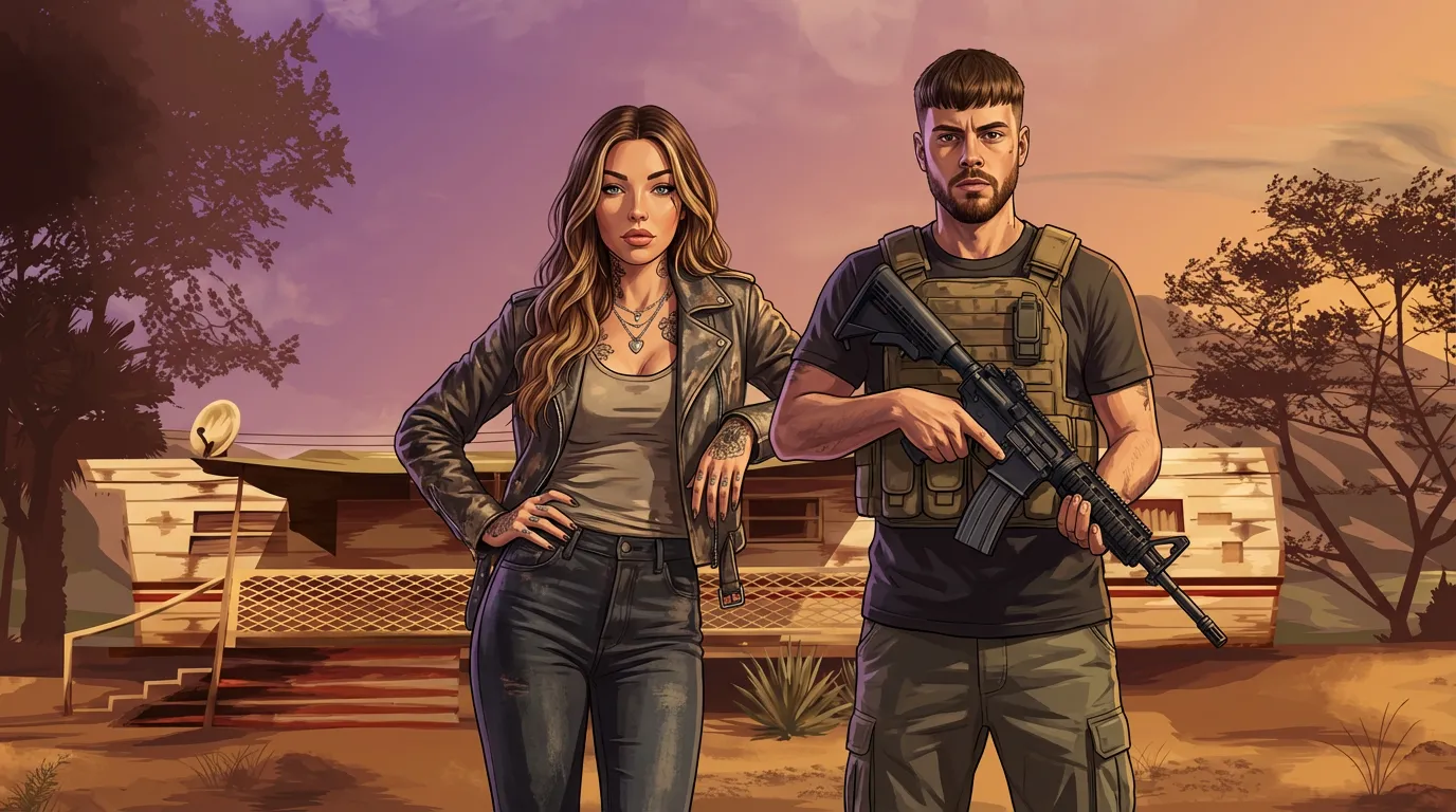 GTA stiliaus animuota drobė - SKETI