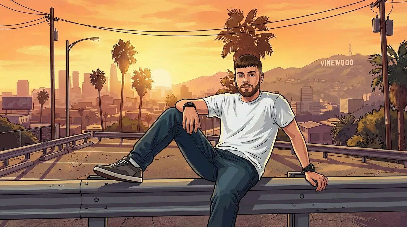 GTA stiliaus animuota drobė - SKETI